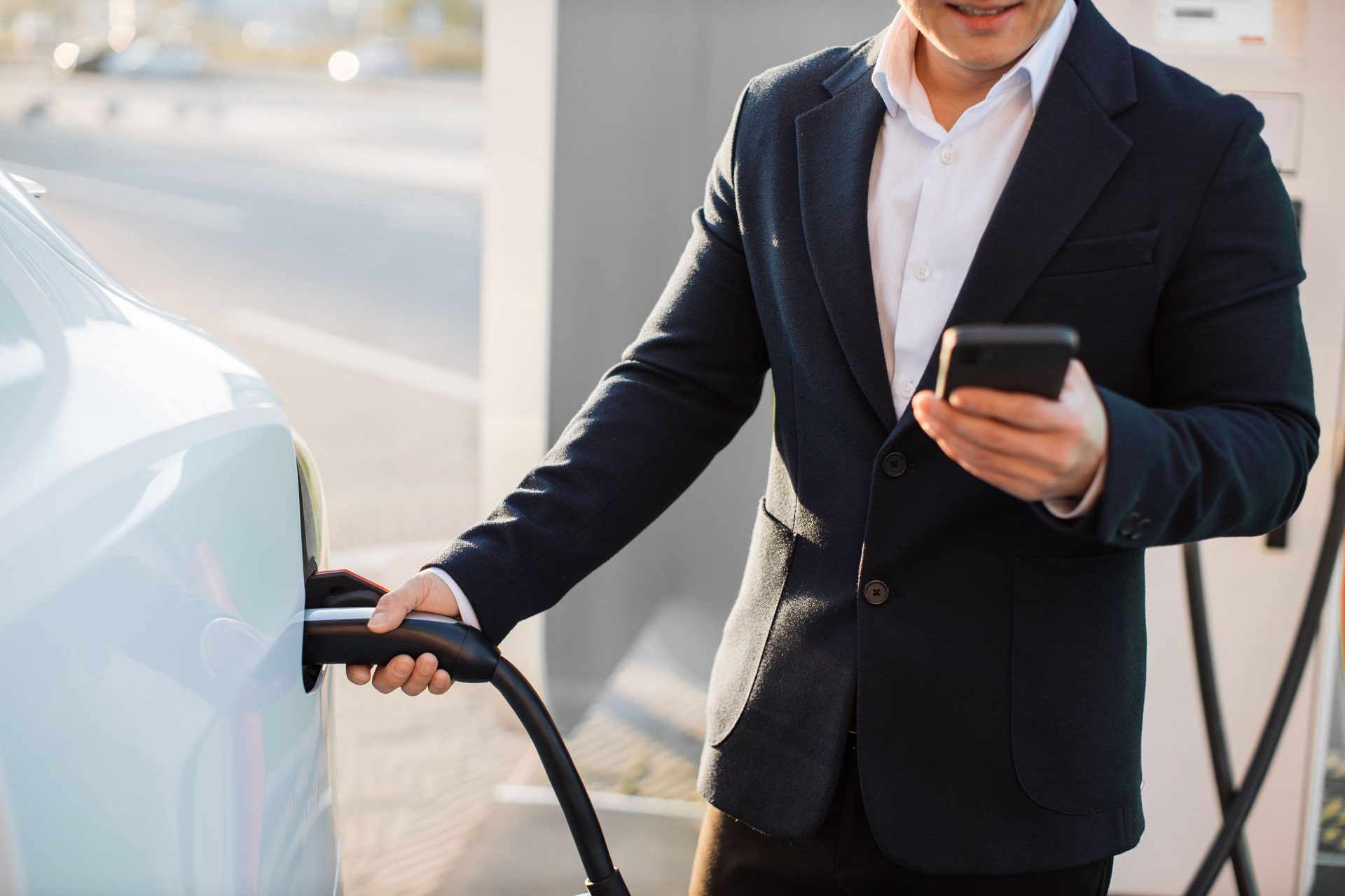 Electric car charging station